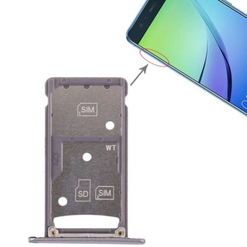 1SIM Card Tray / Micro SD Card Tray for Huawei Enjoy 6 / AL00(Grey)