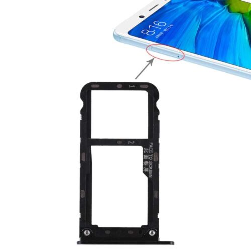 2 SIM Card Tray / Micro SD Card Tray for Xiaomi Redmi Note 5(Black)