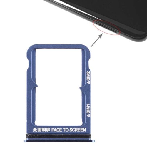 Double SIM Card Tray for Xiaomi Mi 8 (Blue)