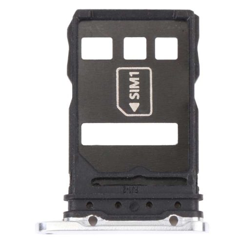 SIM Card Tray + NM Card Tray for Huawei P40 Pro (Silver)