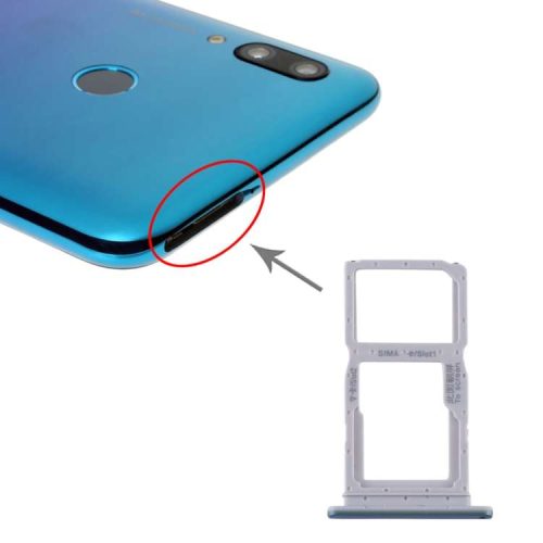 SIM Card Tray + SIM Card Tray / Micro SD Card Tray for Huawei P smart Pro 2019 (Blue)
