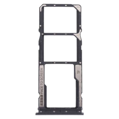 SIM Card Tray + SIM Card Tray + Micro SD Card Tray for Xiaomi Poco M3 M2010J19CG M2010J19CI (Black)