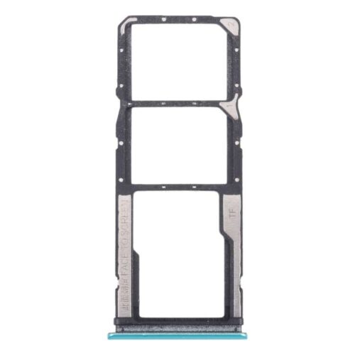 SIM Card Tray + SIM Card Tray + Micro SD Card Tray for Xiaomi Redmi 9T 4G / Redmi Note 9 4G J19S M2010J19SC M2010J19SG M2010J19SY (Green)