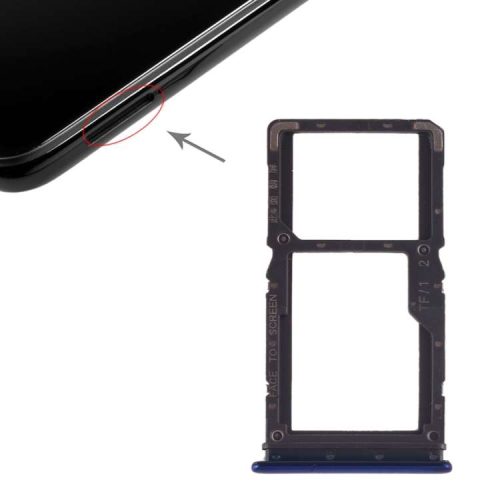 SIM Card Tray / Micro SD Card Tray for Xiaomi Redmi Note 7 / Redmi Note 7 Pro(Blue)