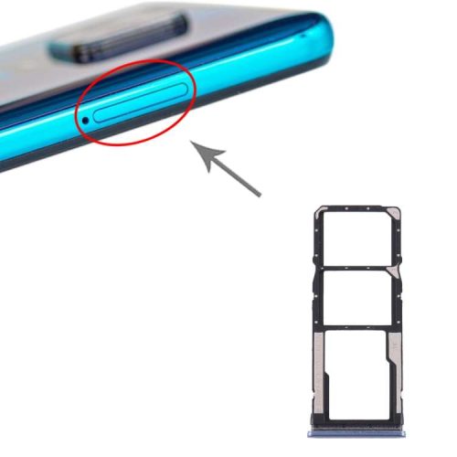 SIM Card Tray + SIM Card Tray + Micro SD Card Tray for Xiaomi Redmi Note 9S/Redmi Note 9 Pro Max/Redmi Note 9 Pro India / Note 10 Lite(Grey)