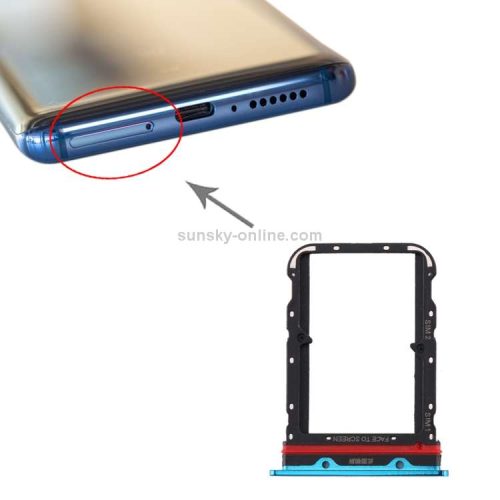 SIM Card Tray + SIM Card Tray for Xiaomi Mi 10(Blue)