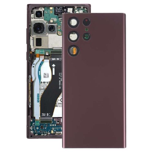 Samsung Galaxy S22 Ultra 5G SM-S908B Battery Back Cover with Camera Lens Cover (Purple)